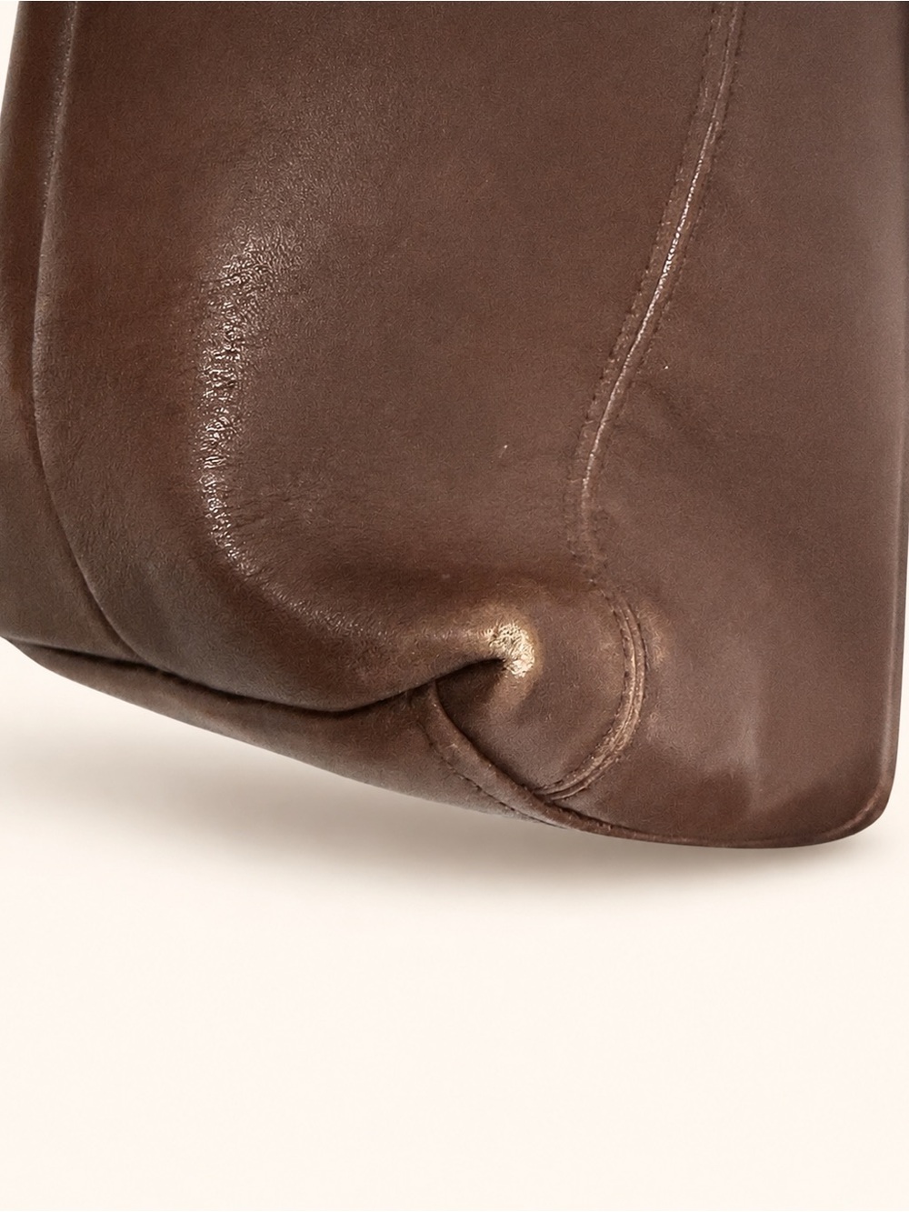 Coach Vintage Classic Lunch Tote 9077 Brown Leather Shoulder Bag - Picture 12 of 14